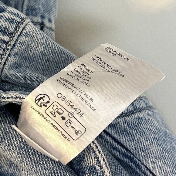 FREE PEOPLE Marci Denim Jumpsuit in Wash Powder Size Small - Picture 6 of 10